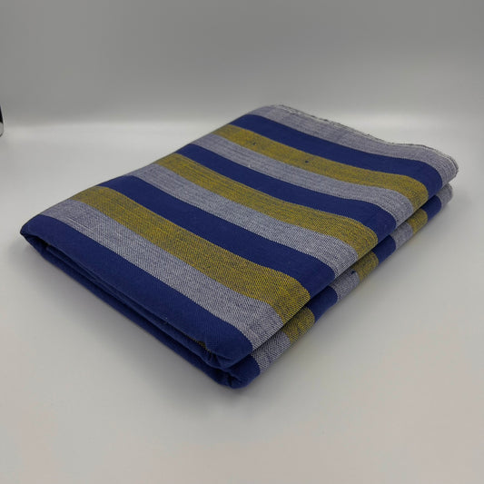 Blue/Yellow Striped Filipino Handwoven Blanket
