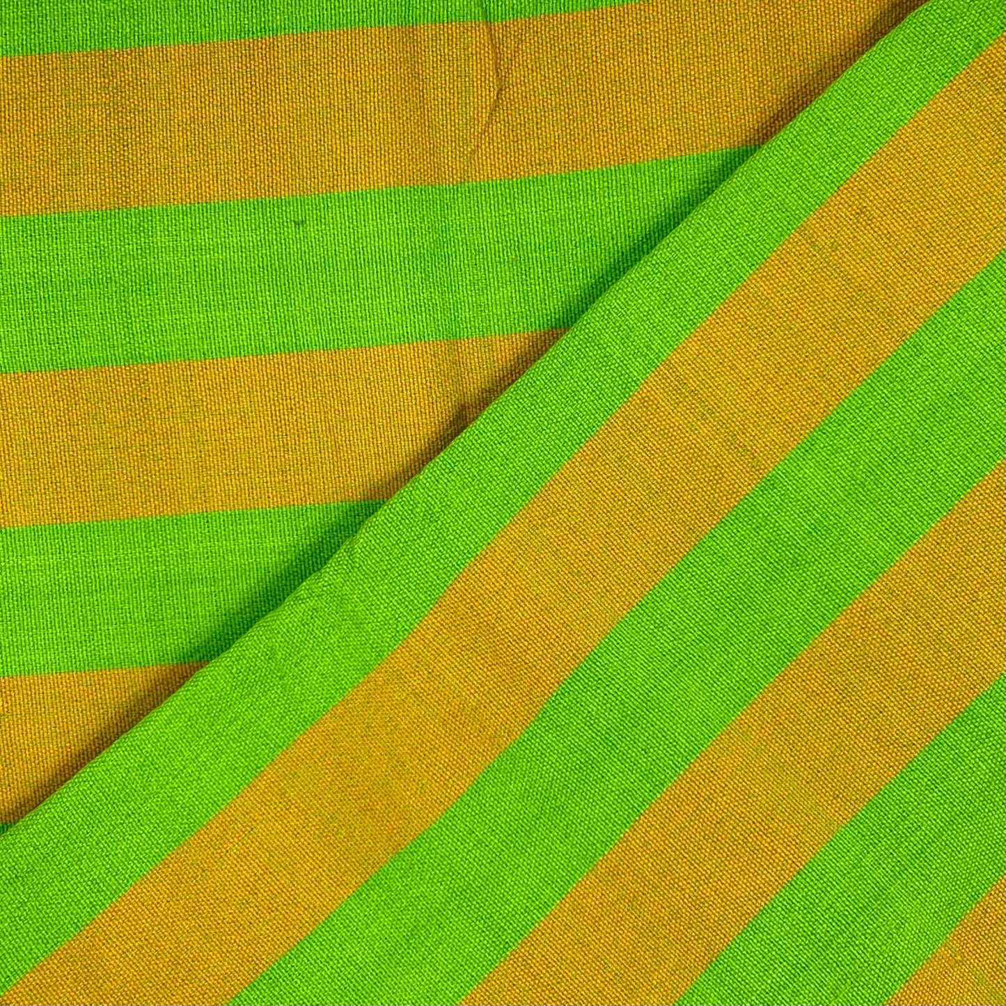 Green/Dusty Orange Striped Filipino Handwoven Blanket